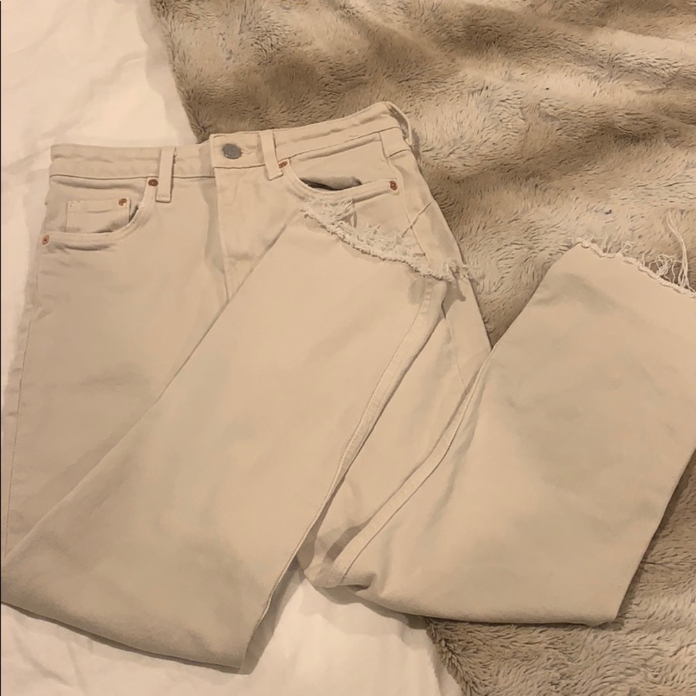 High waist denim in Natural (beige)